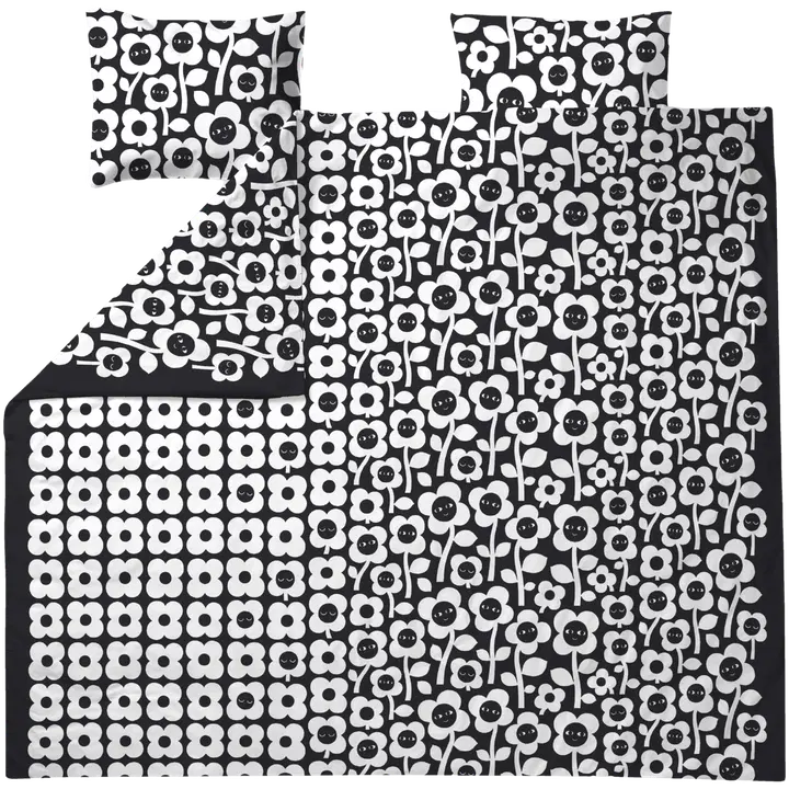 Voodipesukomplekt 240x210+2x50x60 must/valge