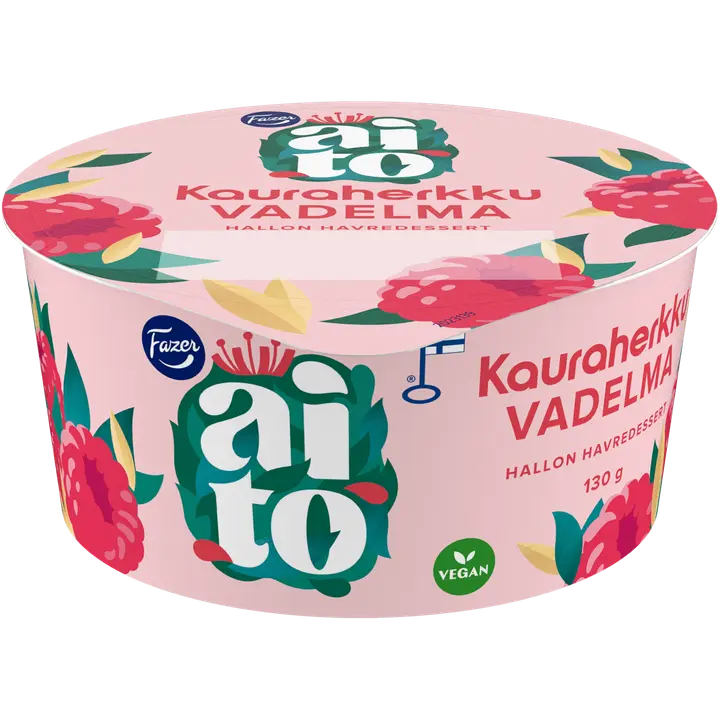 Fazer Aito Kauraherkku Vadelma fermentoitu kauravälipala 130 g