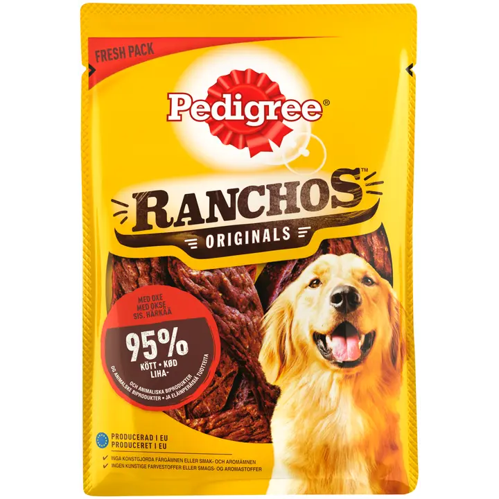 Pedigree Ranchos täiendsööt koertele härjalihaga, 70 g