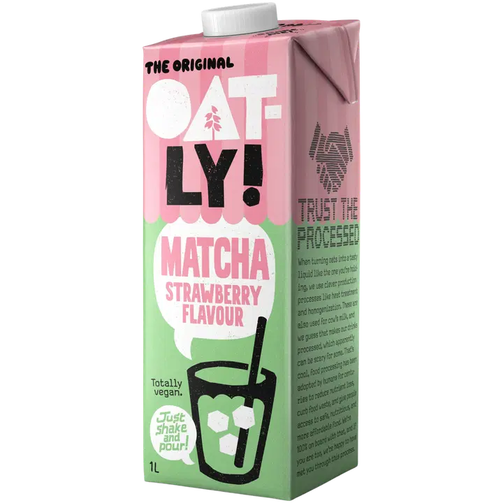 Oatly Matcha Mansikan maku Kaurajuoma 1 L