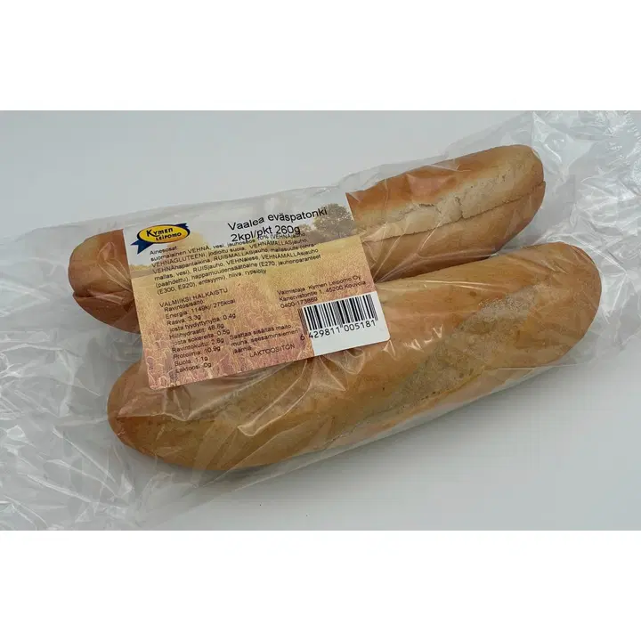Kymen Leipomo Vaalea eväspatonki 2kpl 260g