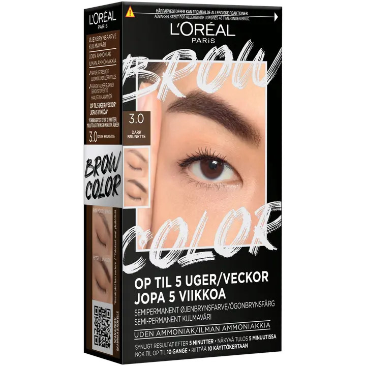 L'Oréal Paris Brow Color Kit 3.0 Dark Brunette kulmaväri 30ml