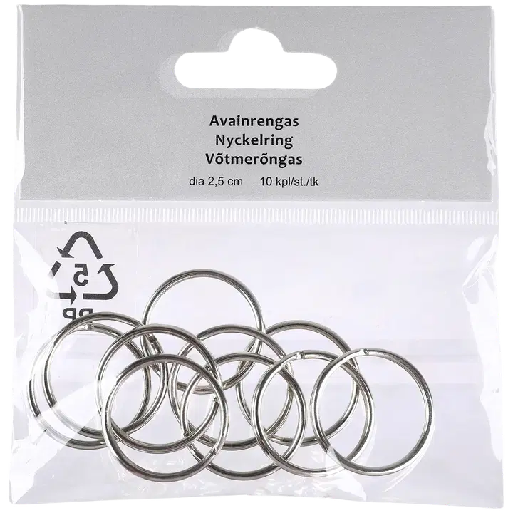 Avainrengas 2,5 cm 10 kpl