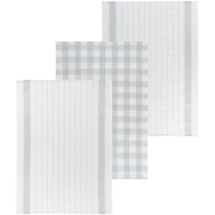 House keittiöpyyhe Bon Appetit 3-pack, harmaa-valkoinen