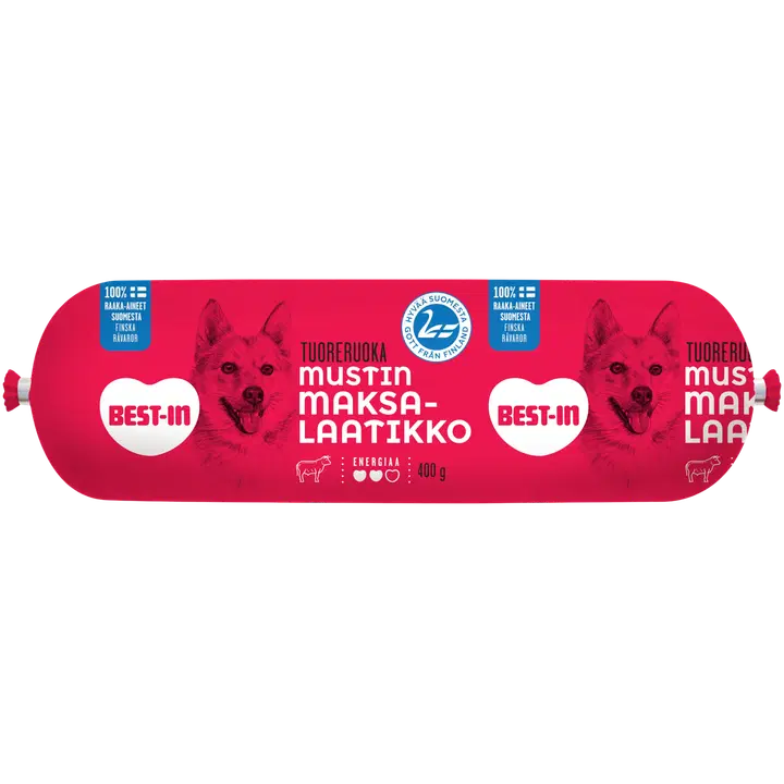 Best-In Mustin Maksalaatikko Koiran Tuoreruoka 400g
