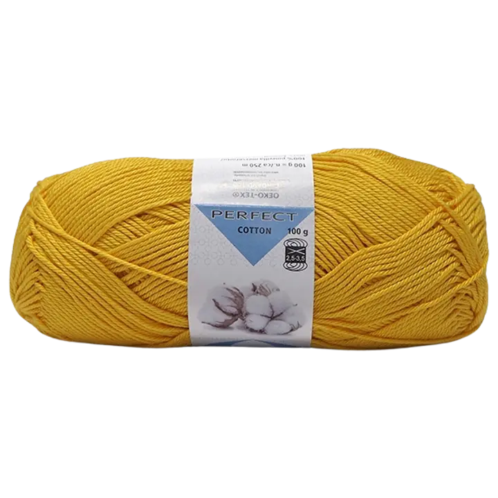 Perfect Cotton puuvillalanka 100g keltainen