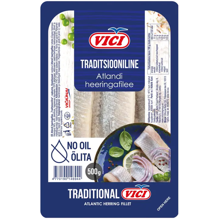 Vici Heeringafilee Traditsioonil. Õlita 500G