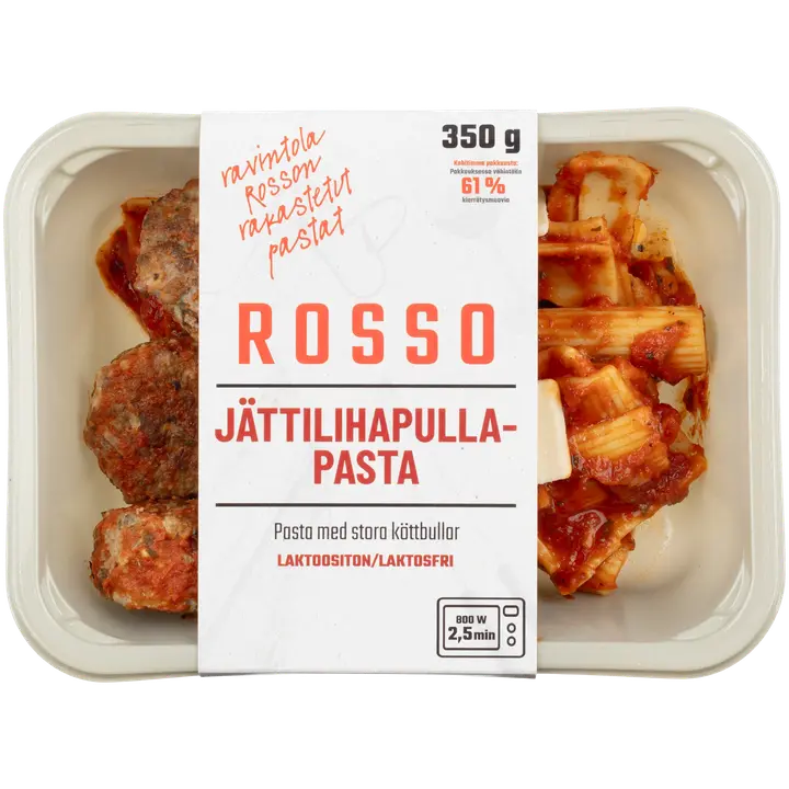 Rosso jättilihapullapasta-ateria 350 g