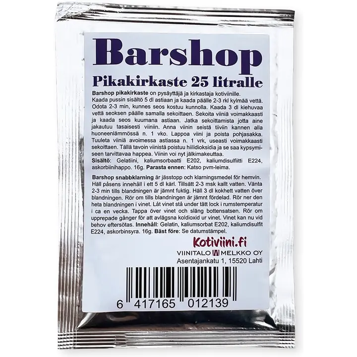 Barshop Viinin pikakirkasteaineet 16 g