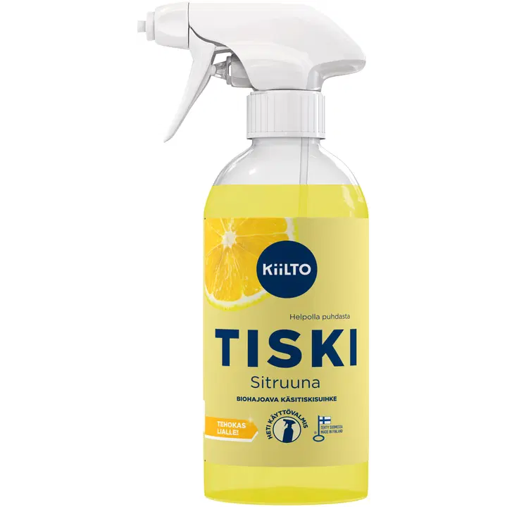 Kiilto biohajoava suihkutettava käsitiskiaine Sitruuna 475 ml