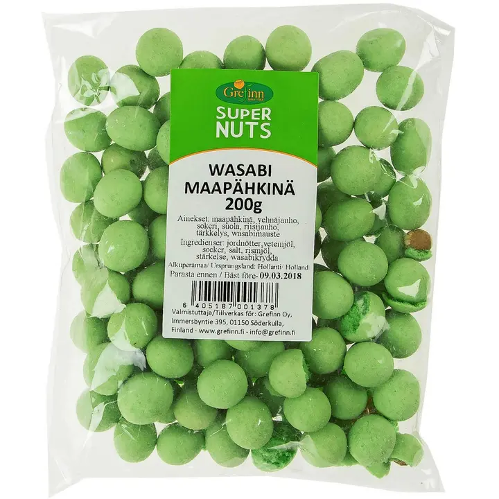 Supernuts Wasabi Maapähkinä 200g