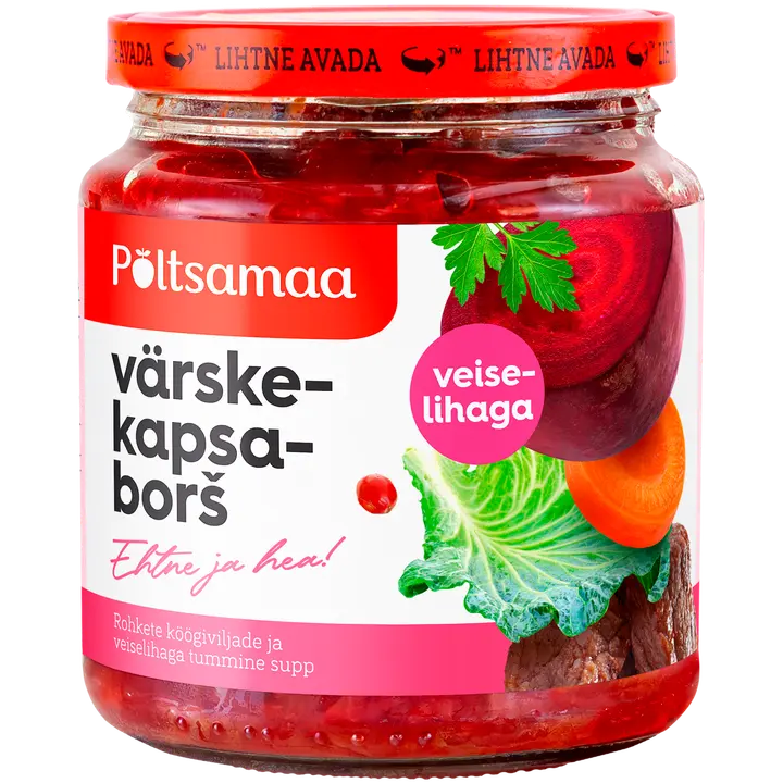 Põltsamaa värskekapsaborš veiselihaga 530 g