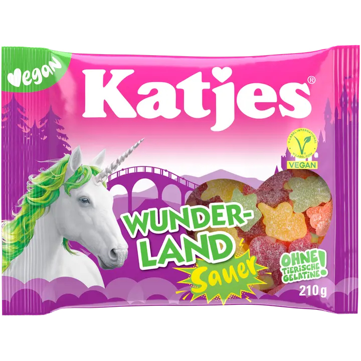 Katjes kummikommid hapukad Wunderland 210g