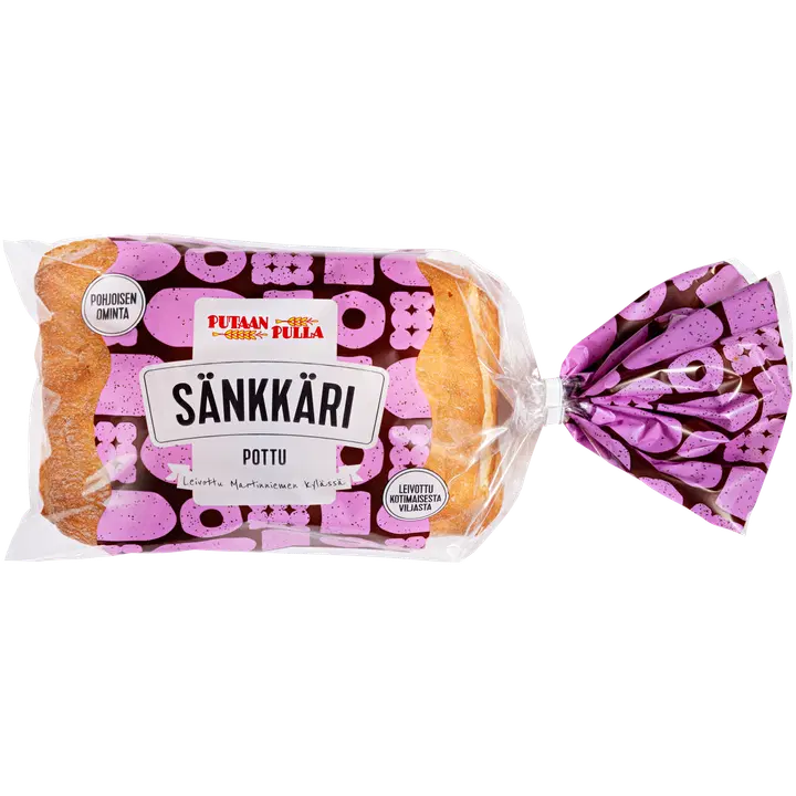 PutaanPulla Sänkkäri Pottu 4 kpl/270g halkaistu vehnä-perunapalaleipä
