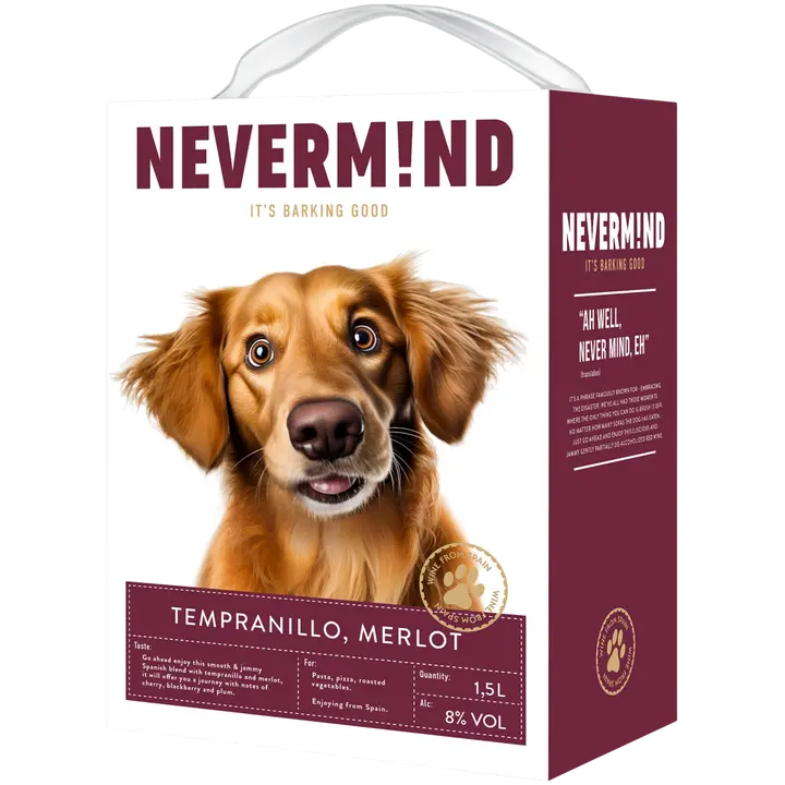 Nevermind Tempranillo Merlot Spain 8 til-% 1,5L BIB