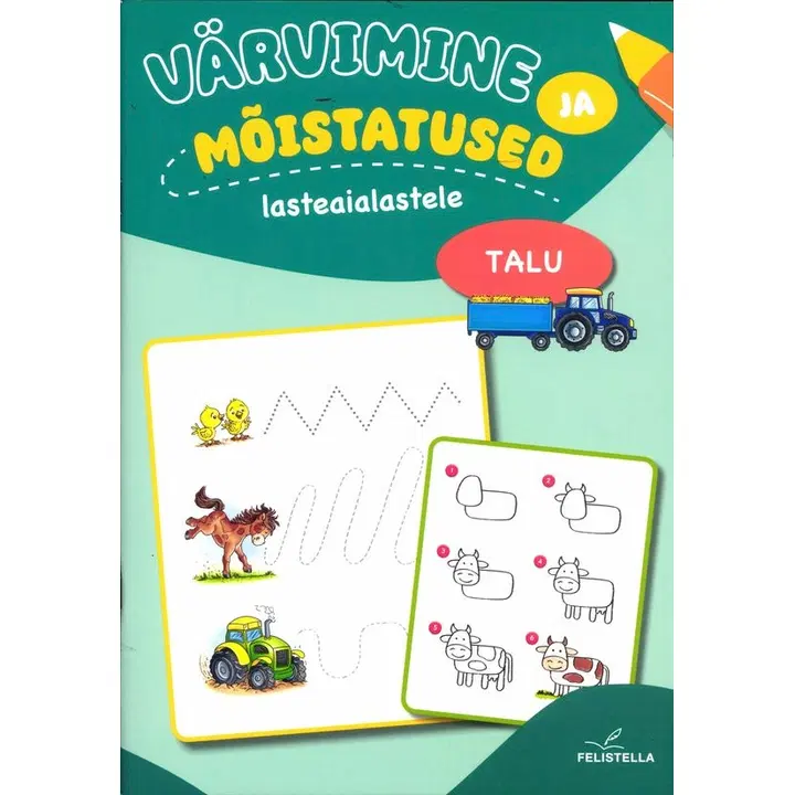 Talu - värvimine ja mõistatused lasteaialastele.