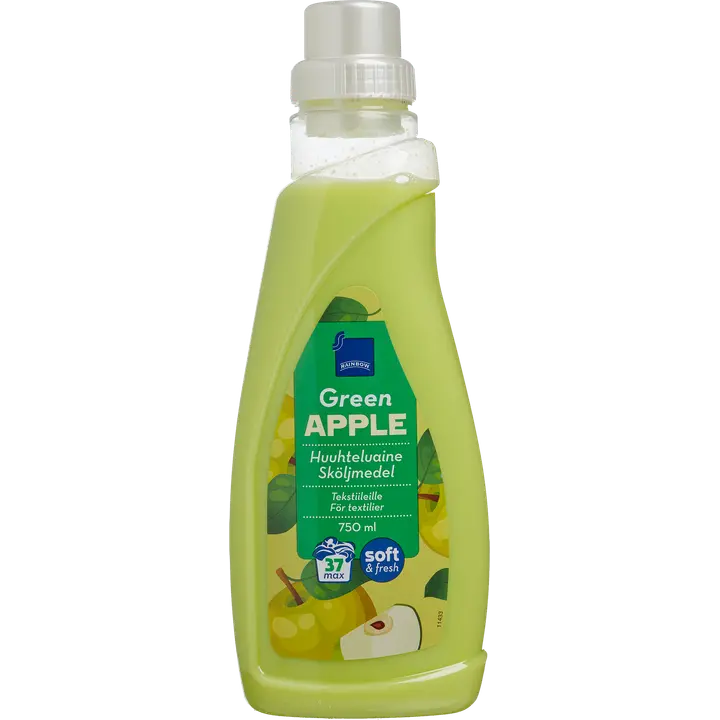 Rainbow 750ml Green Apple tekstiilien huuhteluaine vihreä omena