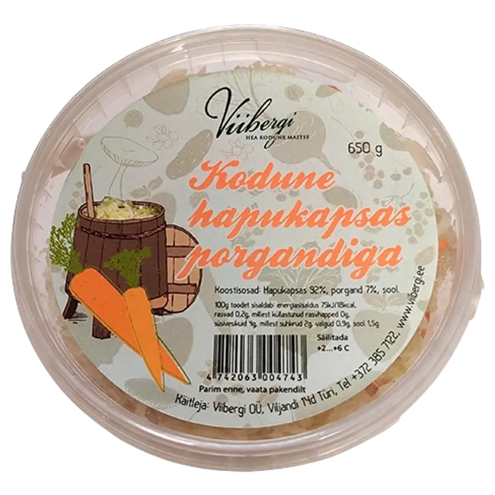 Hapukapsas porgandiga 650g