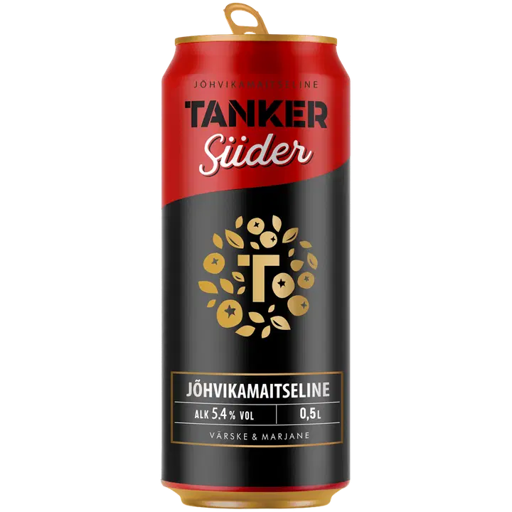 Tanker jõhvikamaitseline siider 5,4%vol 500 ml