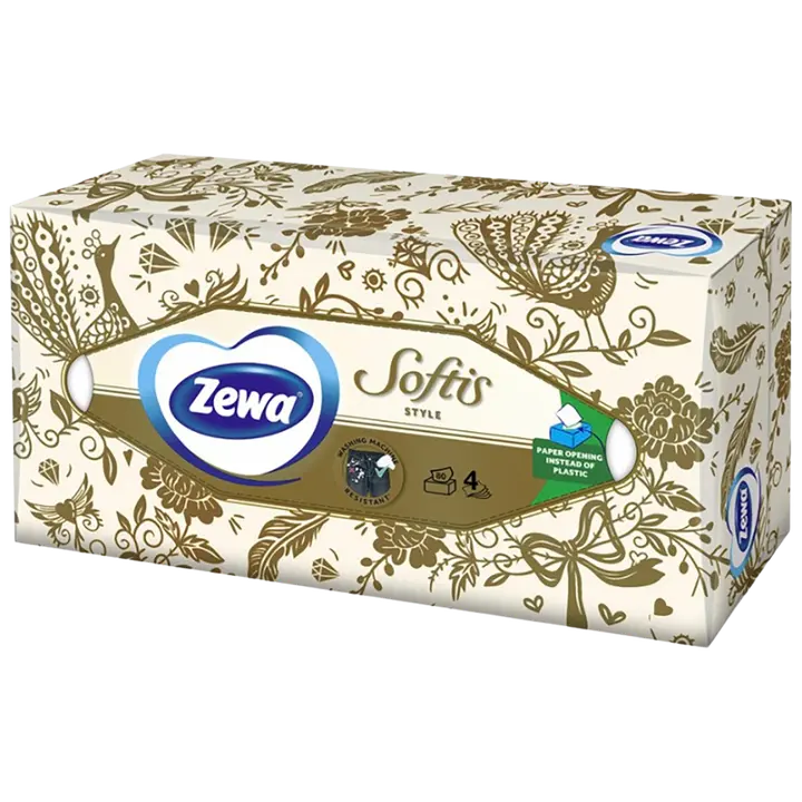 Zewa taskurätik karbis Softis 80tk 4-kihiline