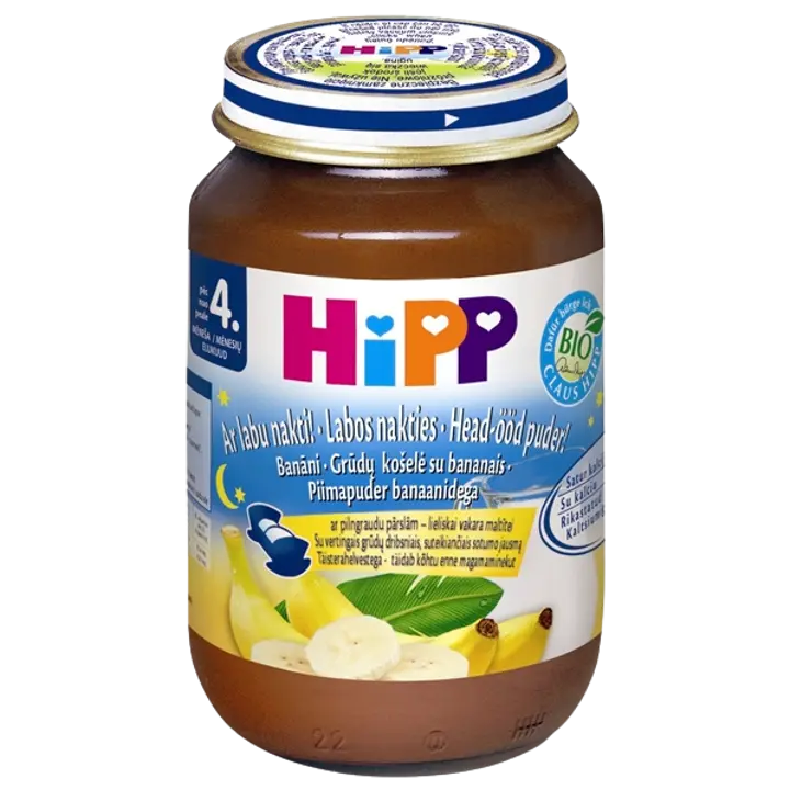 Hipp head ööd teraviljapuder banaaniga 190g, öko, alates 4-elukuust