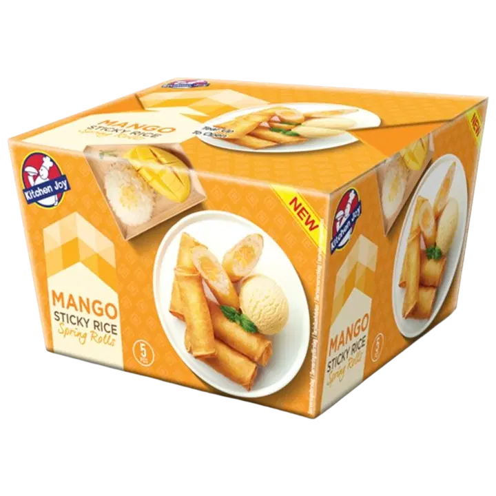 Kitchen Joy Rapea paistettu kääryle, jossa mangoa ja tahmeaa kookosriisiä, pakasteateria 200g