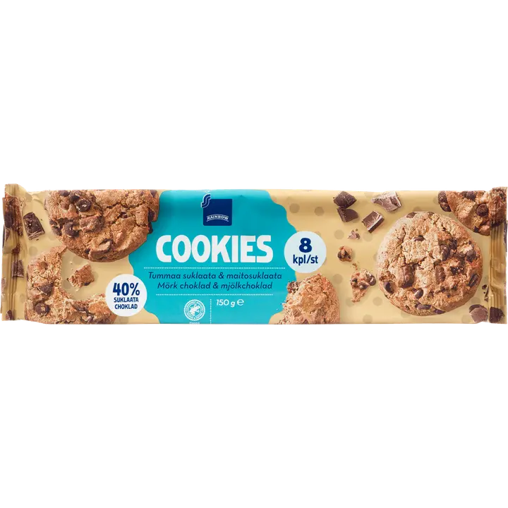 Rainbow Cookies tumma- ja maitosuklaa 150 g