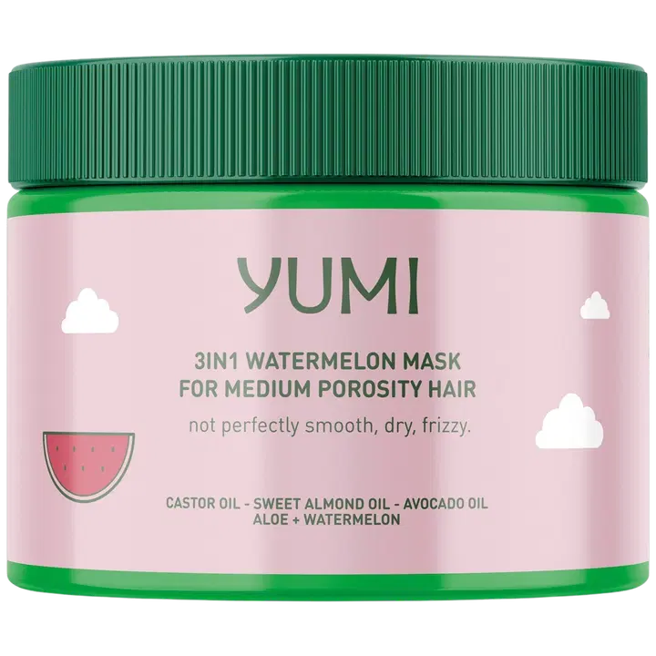Yumi 3in1 hiusnaamio vesimeloni keskihuokoisille hiuksille 300 ml