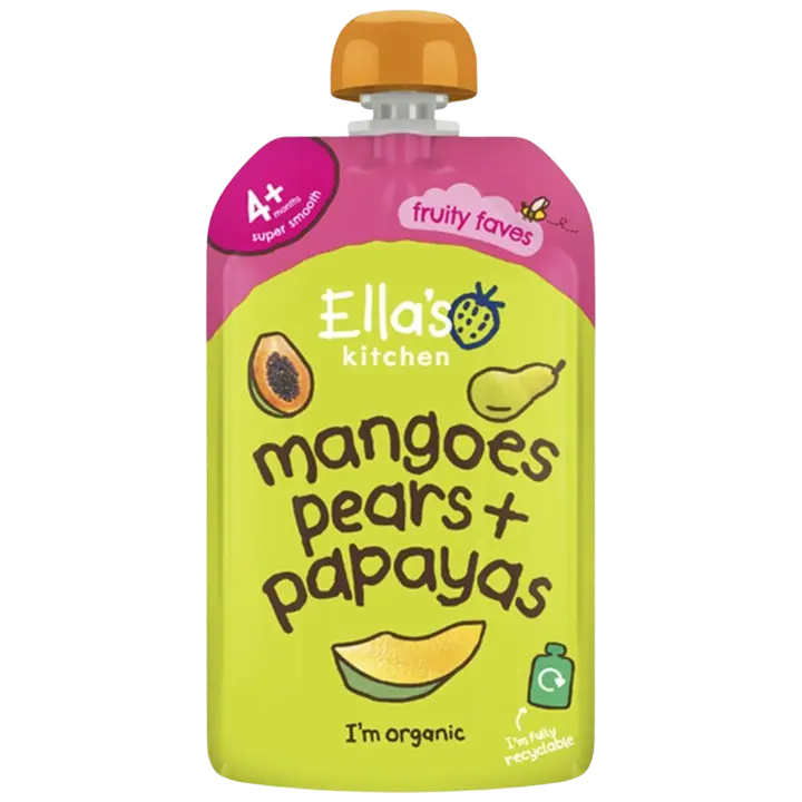 Ella's Kitchen Mango-päärynä-papaijasose alkaen 4kk LUOMU 120g