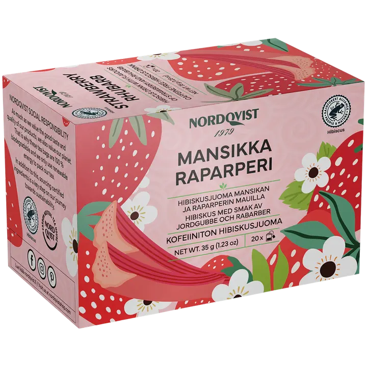 Nordqvist Mansikka-raparperi 20 x 1,75 g RFA