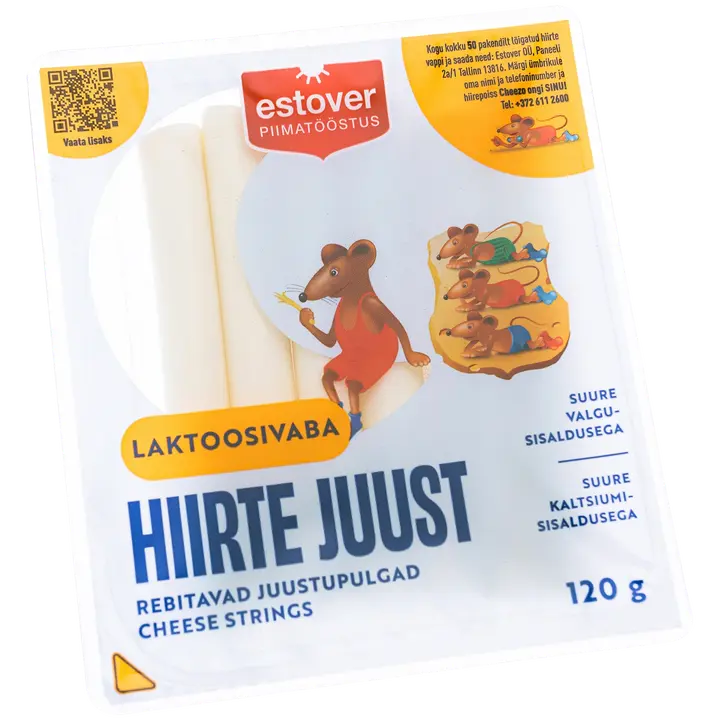 Hiirte Juust juustupulgad, laktoosivaba, 120 g