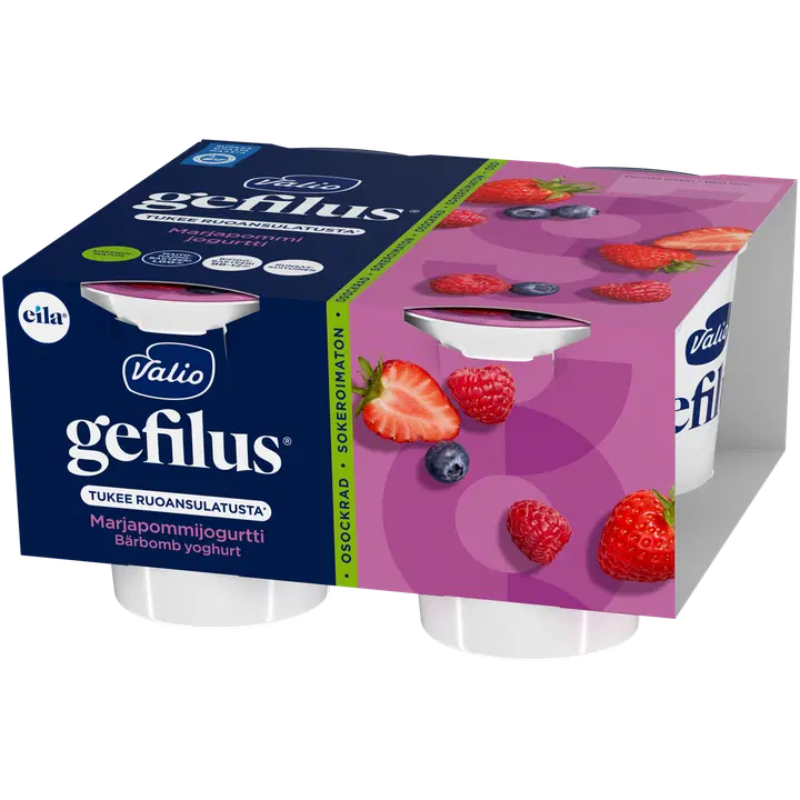 Valio Gefilus® OLO™ yoghurt bärbomb osockrad laktosfri 4x125 g