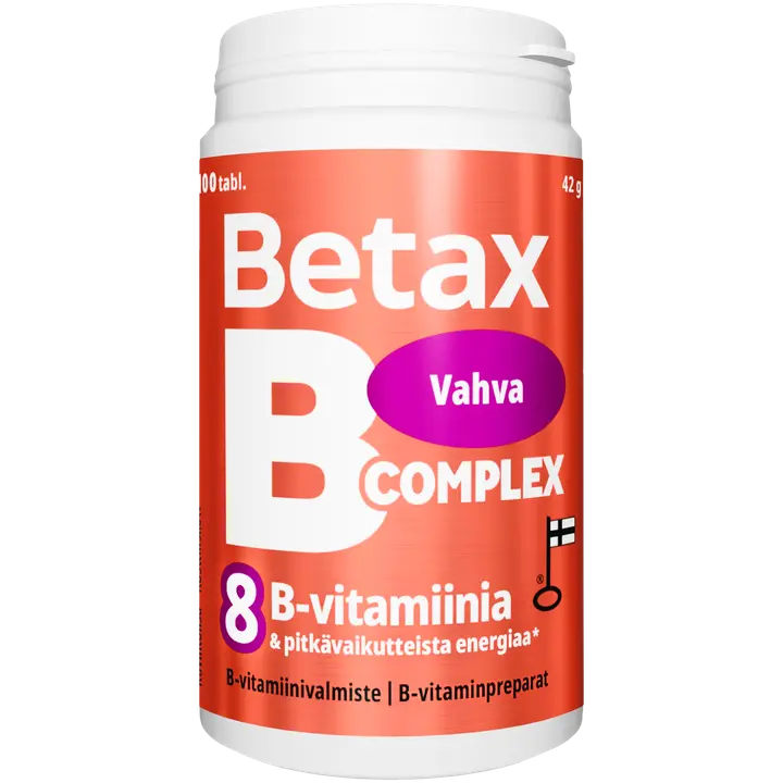 Betax B-Complex 100 tabl. pitkävaikutteinen vahva b-vitamiinivalmiste, Vitabalans
