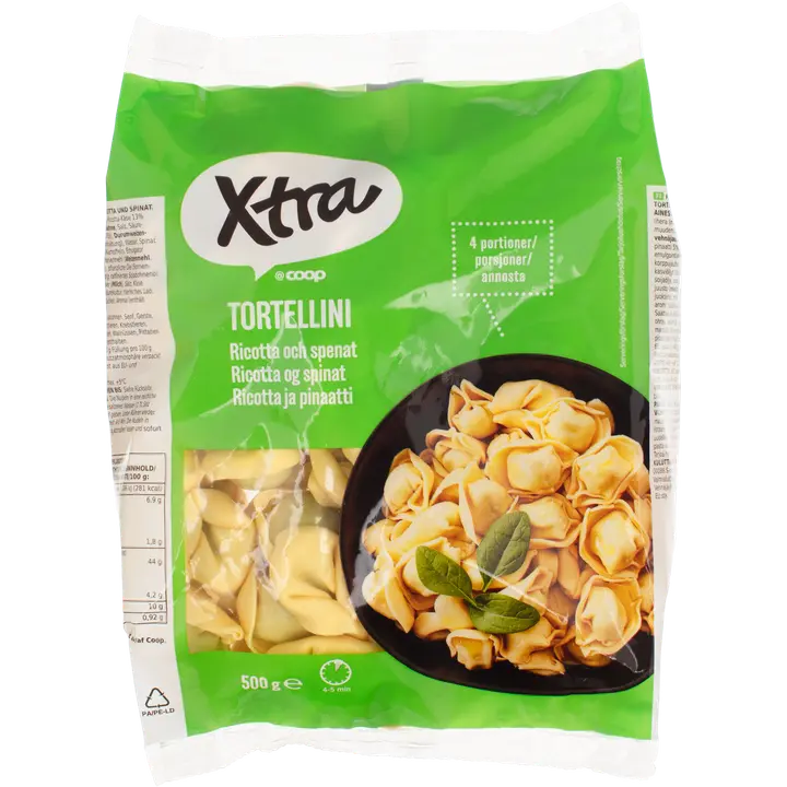 Xtra Ricotta-Spinatitäidisega Tortelliinid