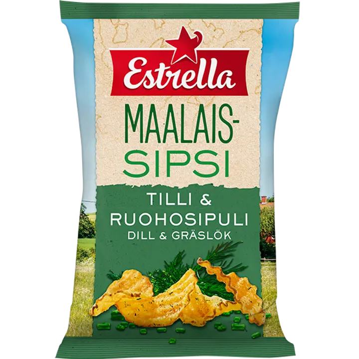 Estrella Maalaissipsi Tilli & Ruohosipuli 180g