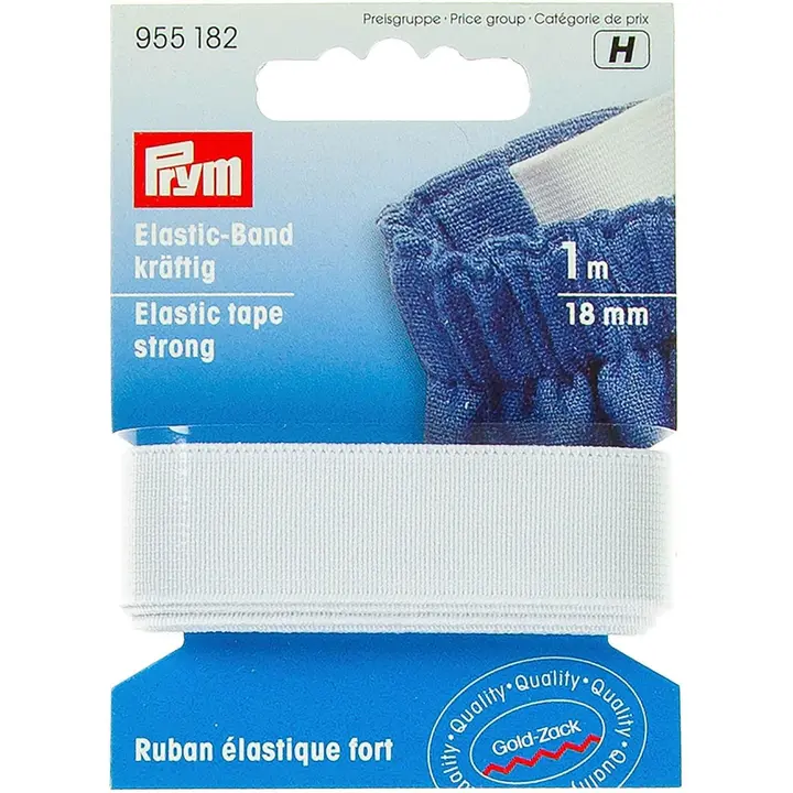 Prym resorikuminauha 18mm valkoinen 1 m/pakkaus