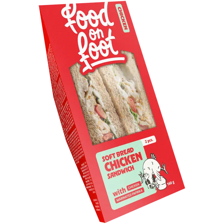 Food on foot Võileib grillitud kana ja marineeritud paprikaga 160g
