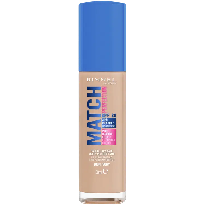 Rimmel Match Perfection Foundation 30 ml, 100 Ivory meikkivoide