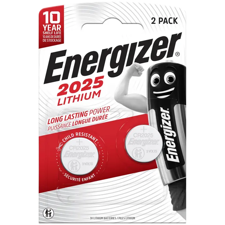 Energizer liitiumpatarei CR2025 3V 2 tk