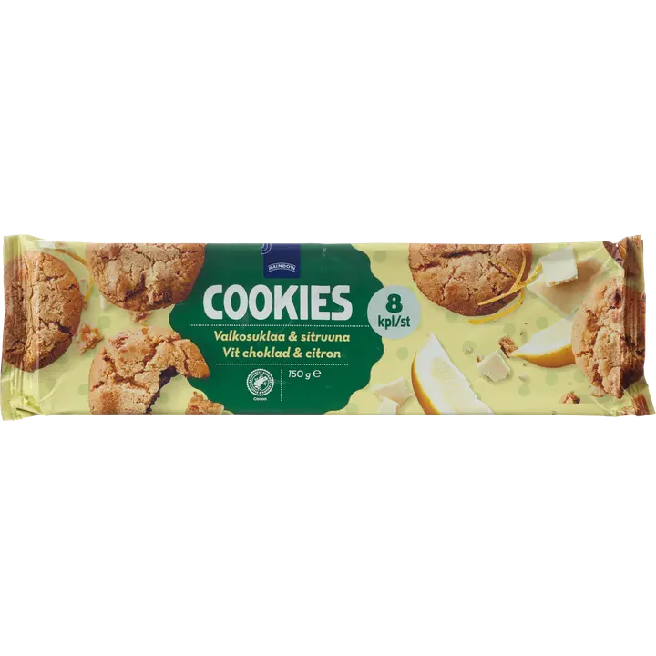 Rainbow küpsised valge šokolaadi ja sidruniga 150 g