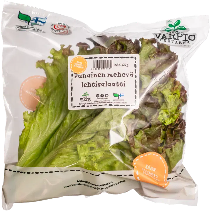 Varpio Puutarha punainen mehevä lehtisalaatti 130 g