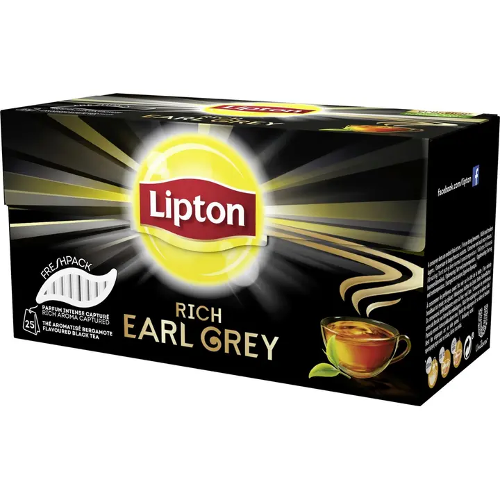 Lipton 25ps Rich Earl Grey musta tee