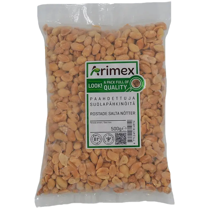 Arimex Paahdettuja suolapähkinöitä 500g