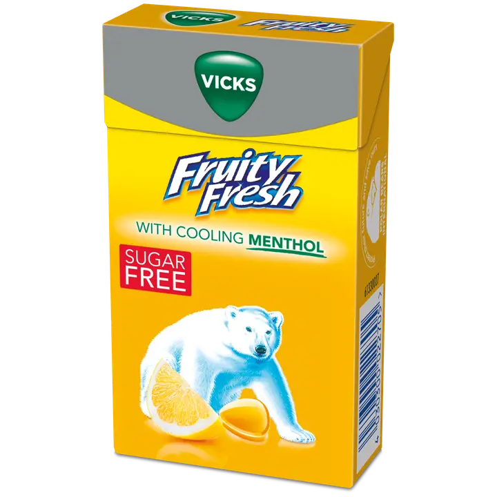 Vicks Fruity Fresh Lemon & Menthol sokeriton kurkkupastilli  40g