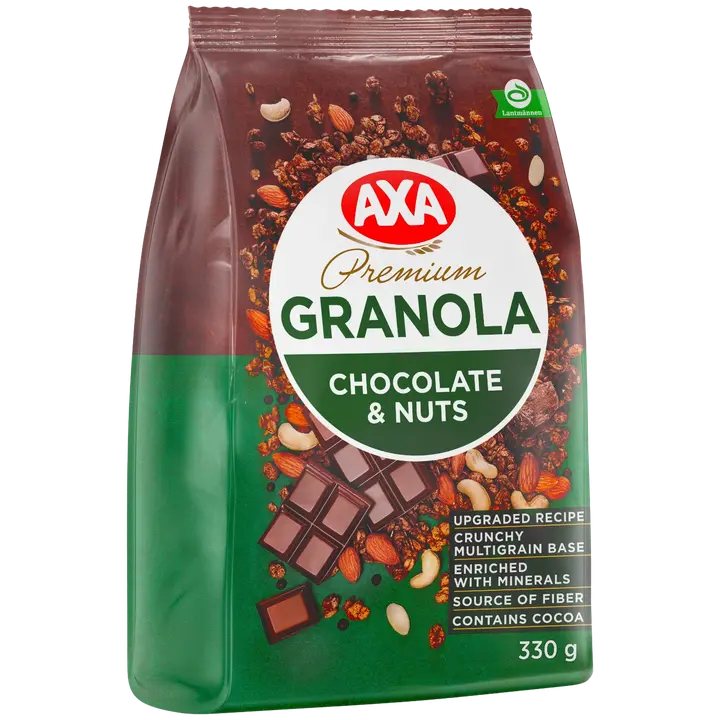 Axa premium müsli šokolaadi ja pähklitega 330g