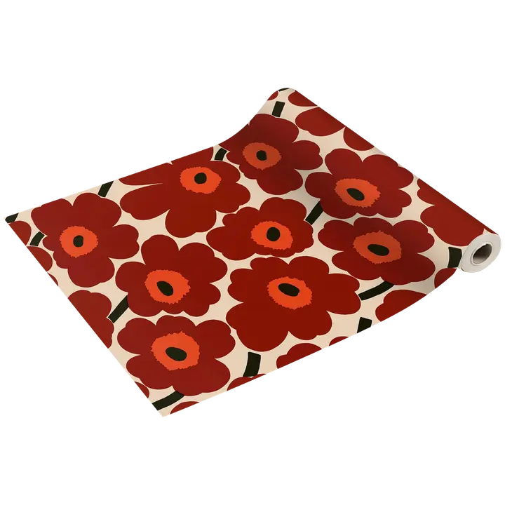 Marimekko Unikko punakerma kaitaliina 1kpl/0,4x4,8m