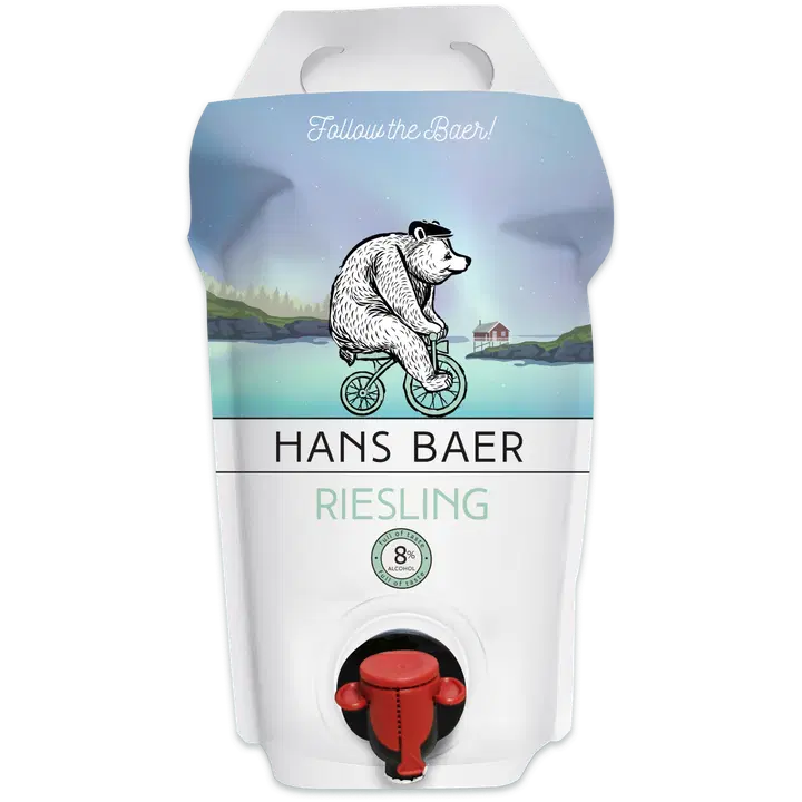 Hans Baer Riesling valkoviini 8 til-% 1,5 L pussi