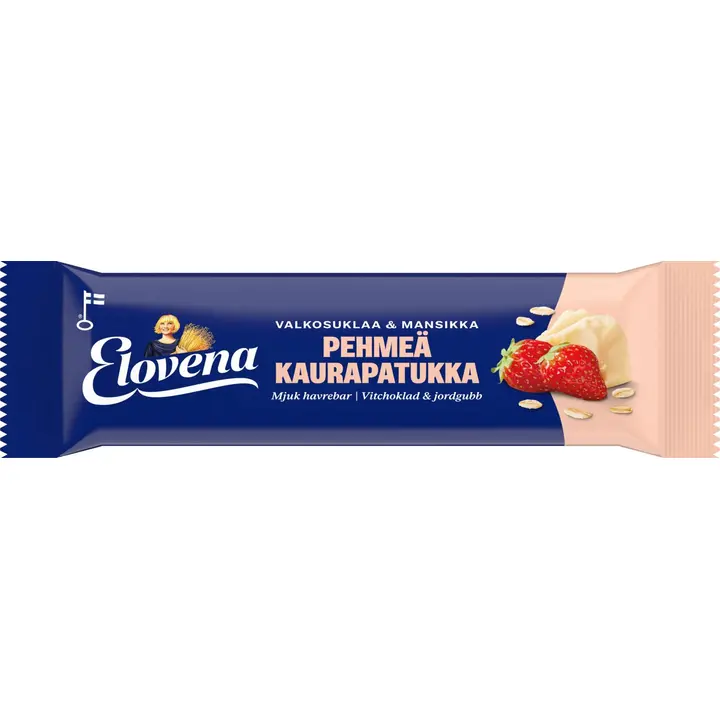 Elovena 30g valkosuklaa & mansikka pehmeä kaurapatukka