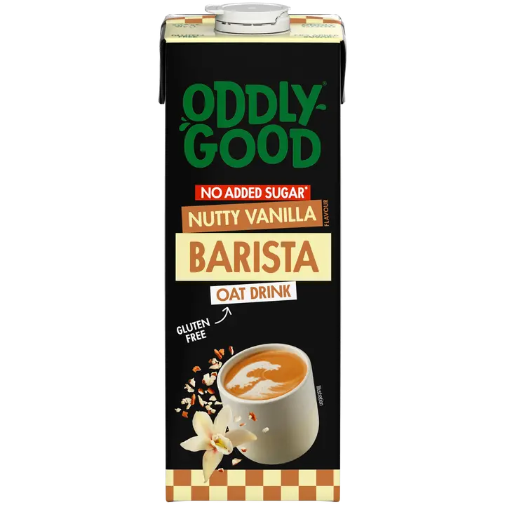 Oddlygood® Barista kaurajuoma 1 l nutty vanilla ei lisättyä sokeria UHT gluteeniton