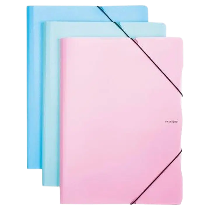 Dok.mapp pastell 3 klapi ja nurgakummide